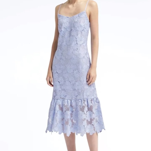 blue lace banana midi dress Banana Republic Dresses | Banana Republic Limited Edition Periwinkle Blue Lace Dress | Color: Blue/Purple | Size: 2